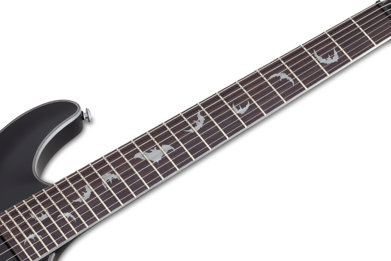 Schecter Damien Platinum-7 Electric Guitar - Satin Black (1185) | Musician Madness