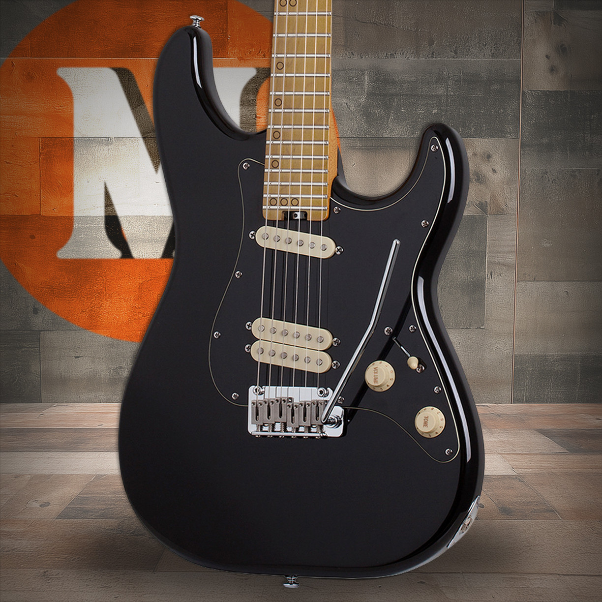 Schecter MV-6 Electric Guitar - Gloss Black (4201) | Musician Madness