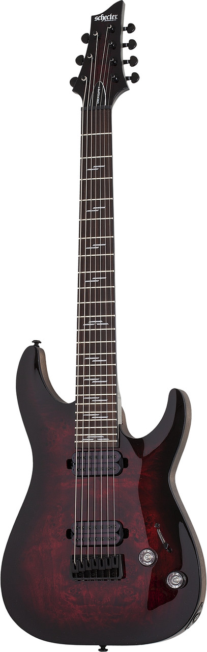 Schecter Omen Elite-7 - Black Cherry Burst (2456) | Musician Madness