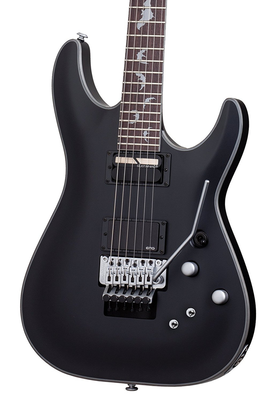 Schecter Damien Platinum 6 FR Electric Guitar - Satin Black (1183) | Musician Madness