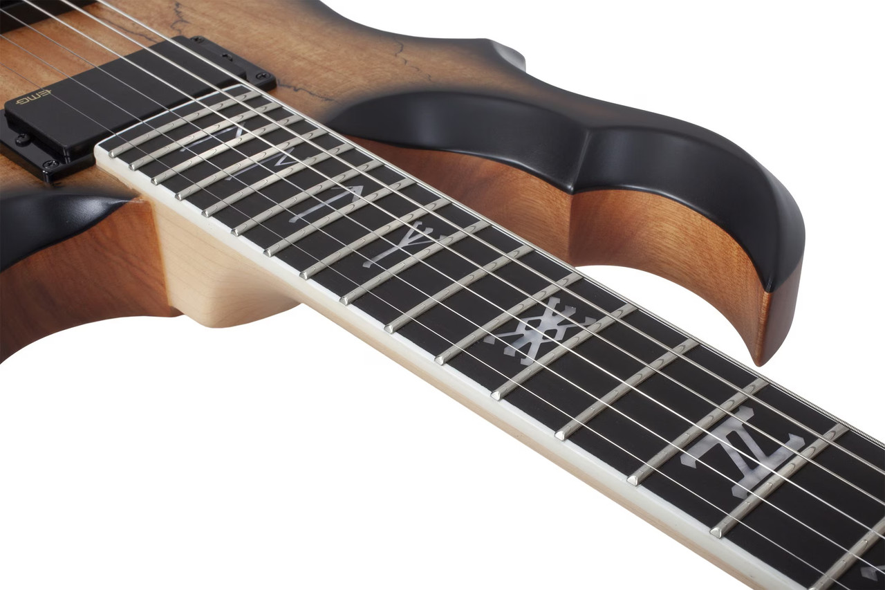 Schecter Wrathmaker Electric Guitar - Spalted Maple with Black Burst (4589)