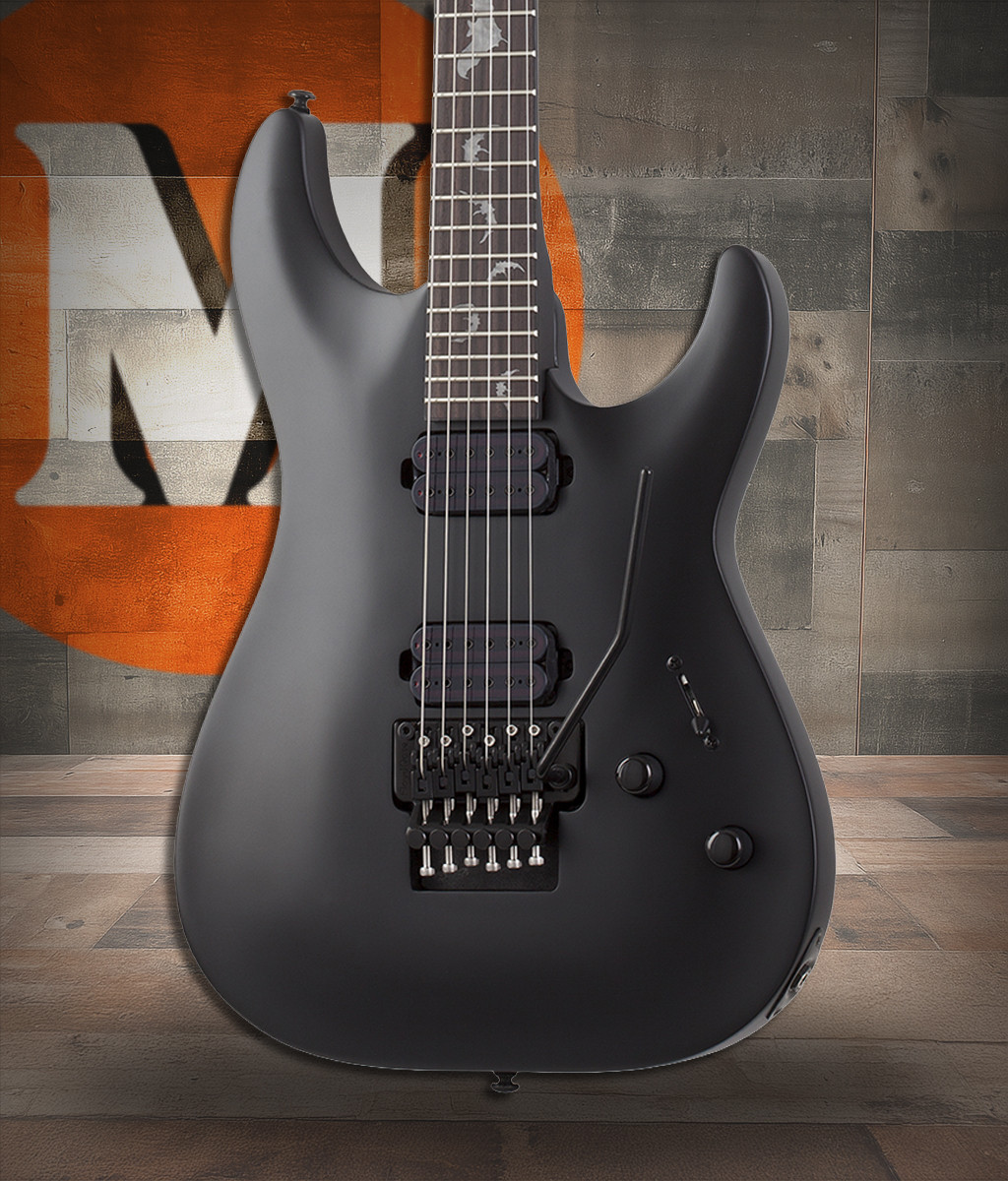 Schecter Damien-6 FR - Satin Black (2471) | Musician Madness