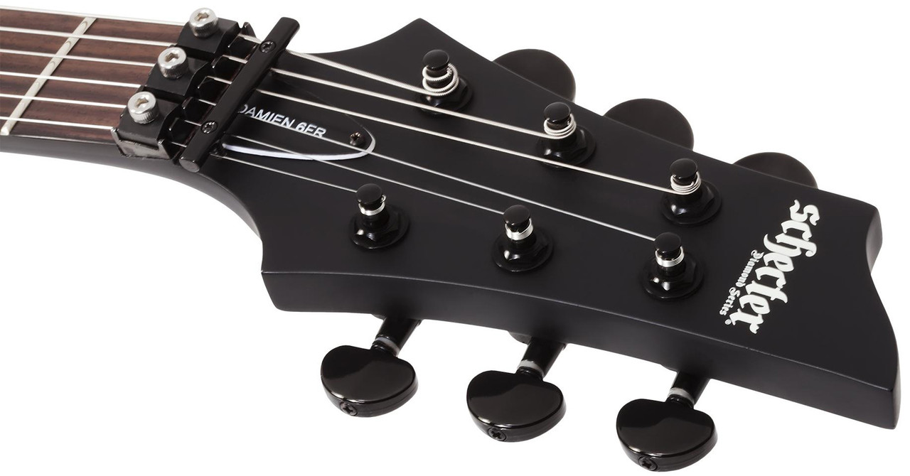 Schecter Damien-6 FR - Satin Black (2471) | Musician Madness