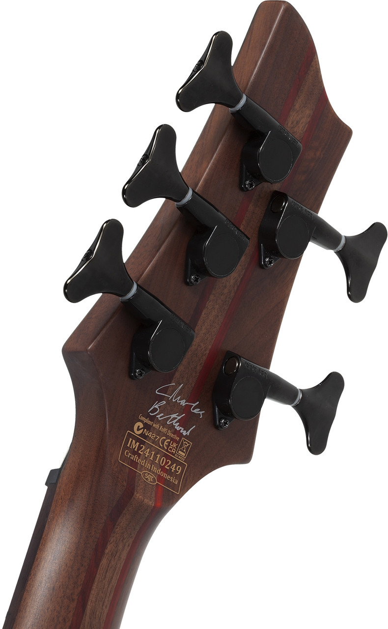 Schecter Charles Berthoud CB-5 - See Thru Black Satin (2873) | Musician Madness