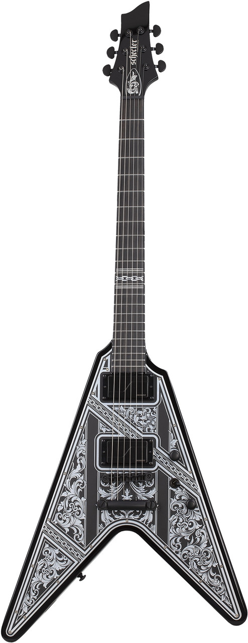 Schecter V-1 Przym Palladium Electric Guitars - Gloss Black (923) | Musician Madness