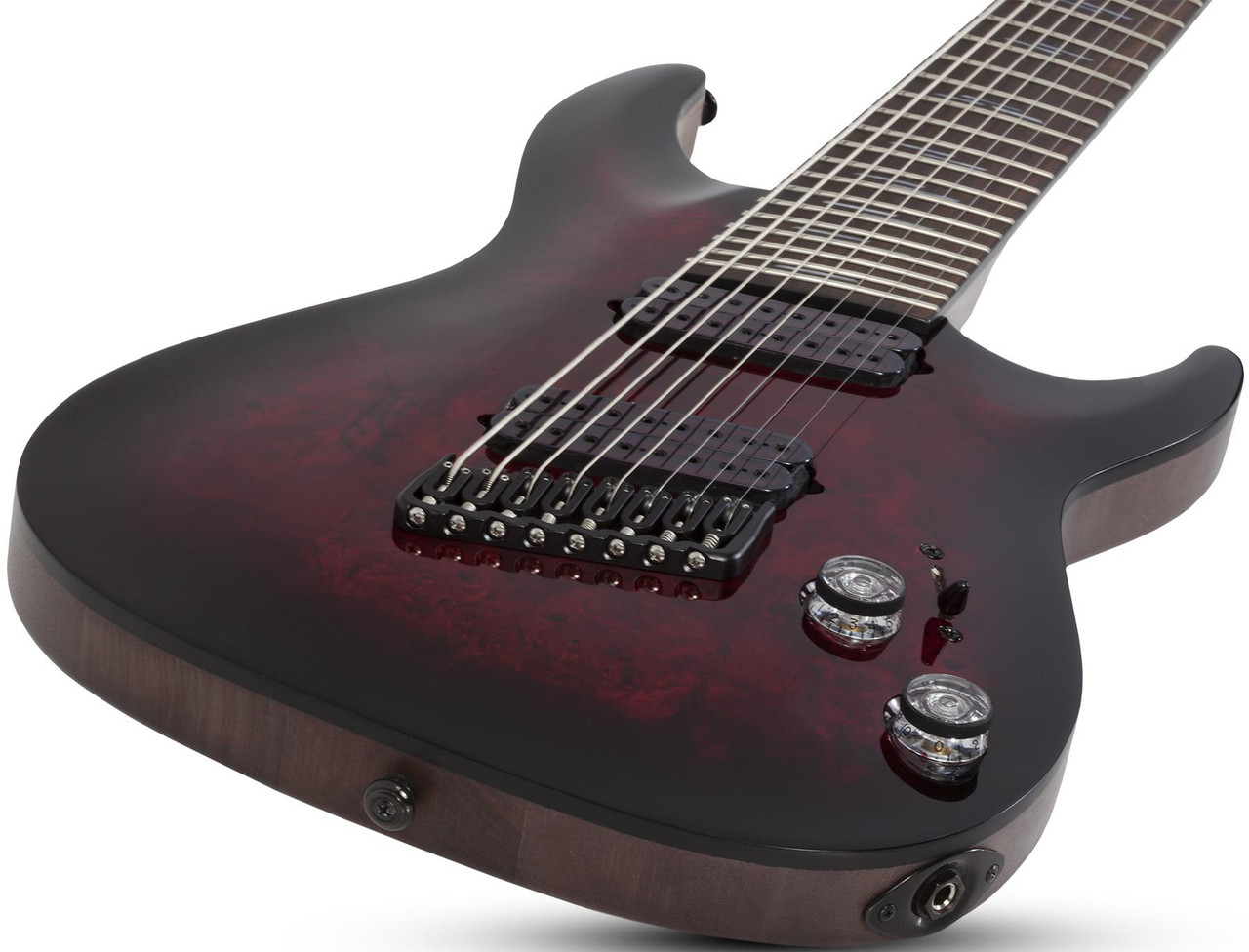 Schecter Omen Elite-8 Multiscale - Black Cherry Burst (2465) | Musician Madness
