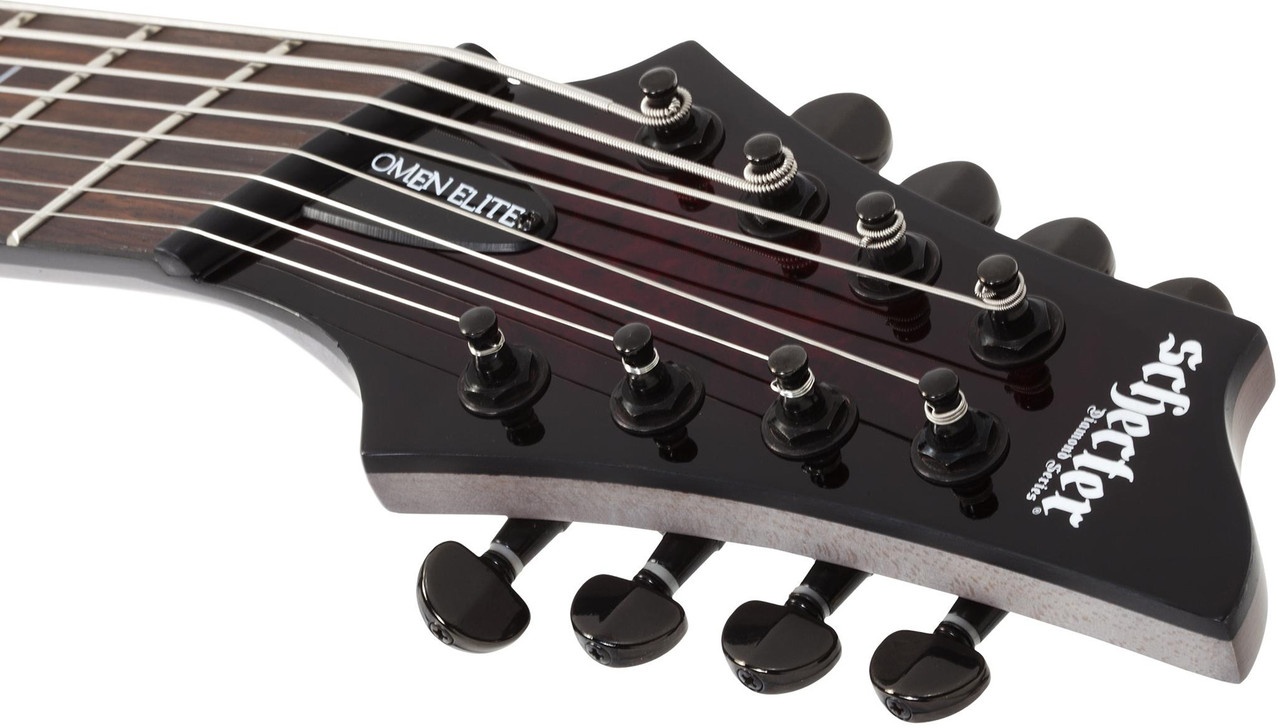 Schecter Omen Elite-8 Multiscale - Black Cherry Burst (2465) | Musician Madness