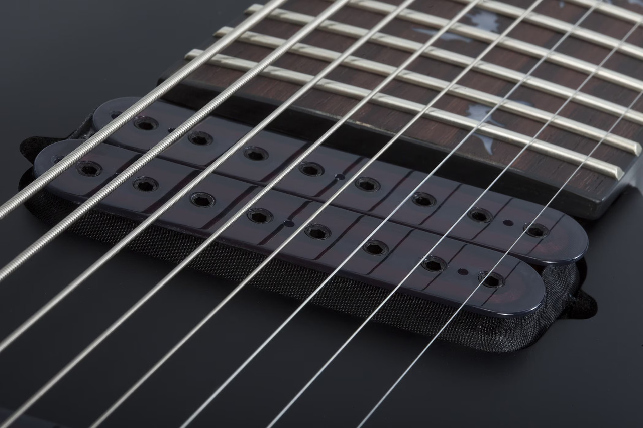 Schecter Damien-8 Multiscale - Satin Black (2477) | Musician Madness