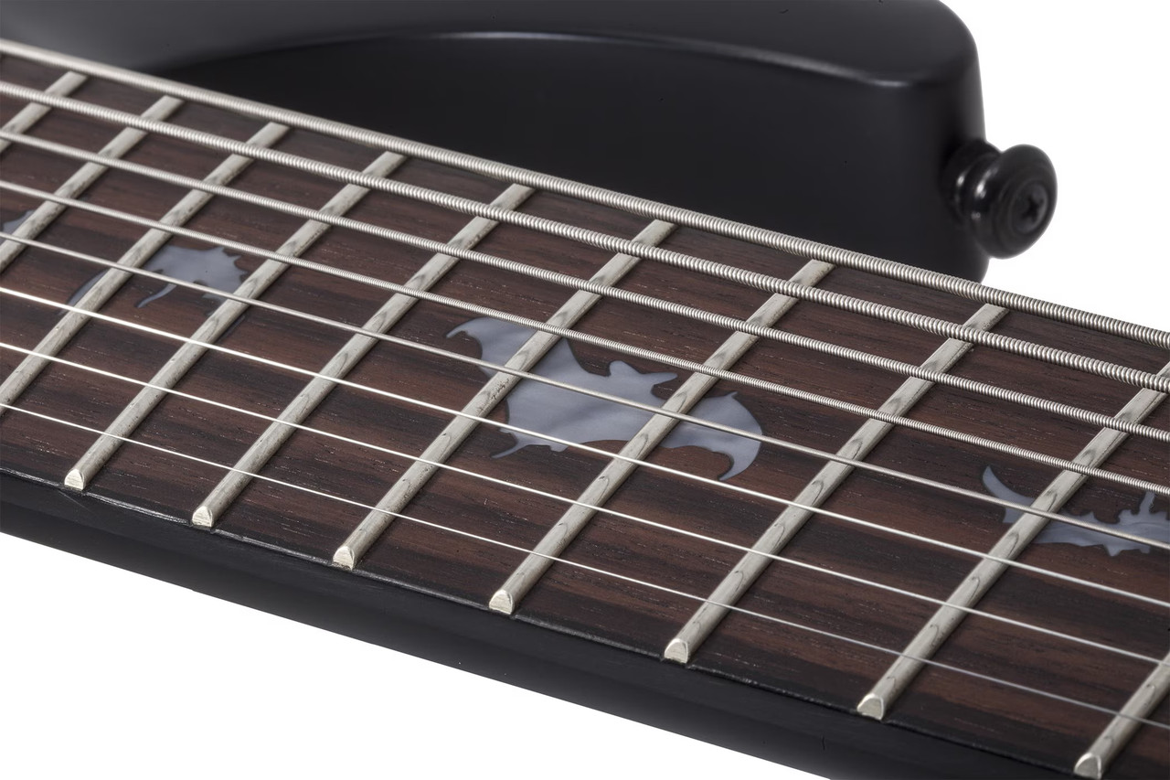 Schecter Damien-8 Multiscale - Satin Black (2477) | Musician Madness