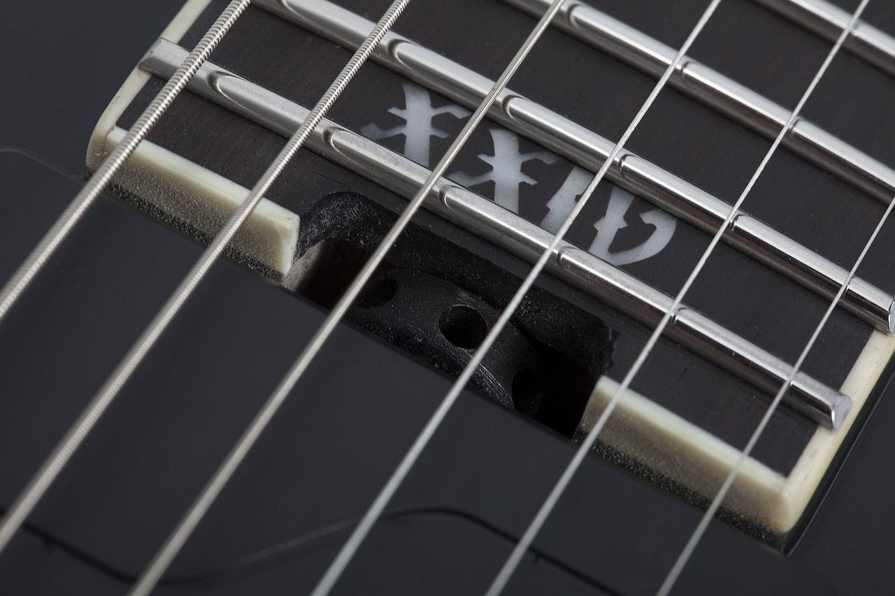Schecter V-1 SLS Elite Evil Twin - Satin Black (1346) | Musician Madness