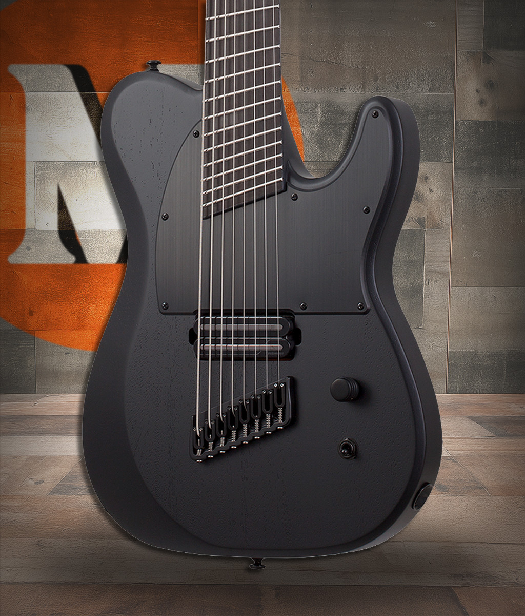 Schecter PT-8 MS Black Ops - Satin Black Open Pore (622)