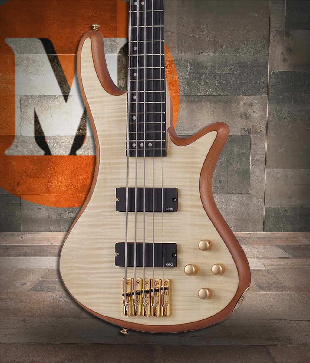 Schecter Stiletto Custom-5 - Natural Satin (NAT) (2541) | Musician Madness
