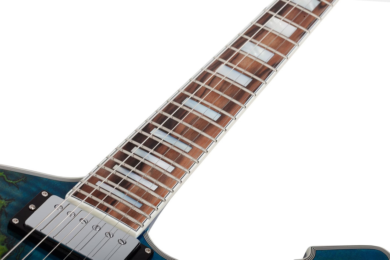 Schecter E-1 Electro-Resin - Transparent Blue (603)