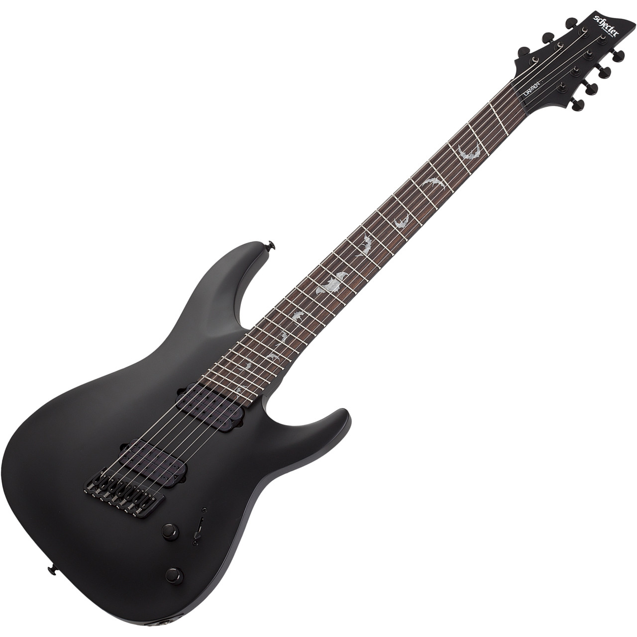 Schecter Damien-7 Multiscale - Satin Black (2476) | Musician Madness