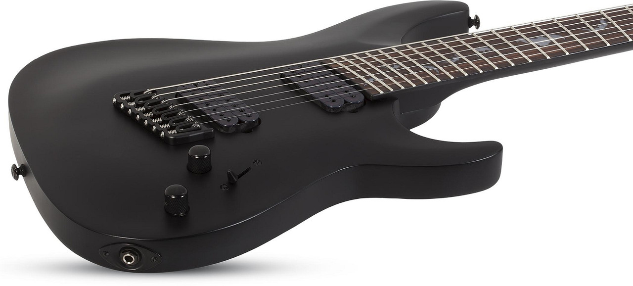 Schecter Damien-7 Multiscale - Satin Black (2476) | Musician Madness