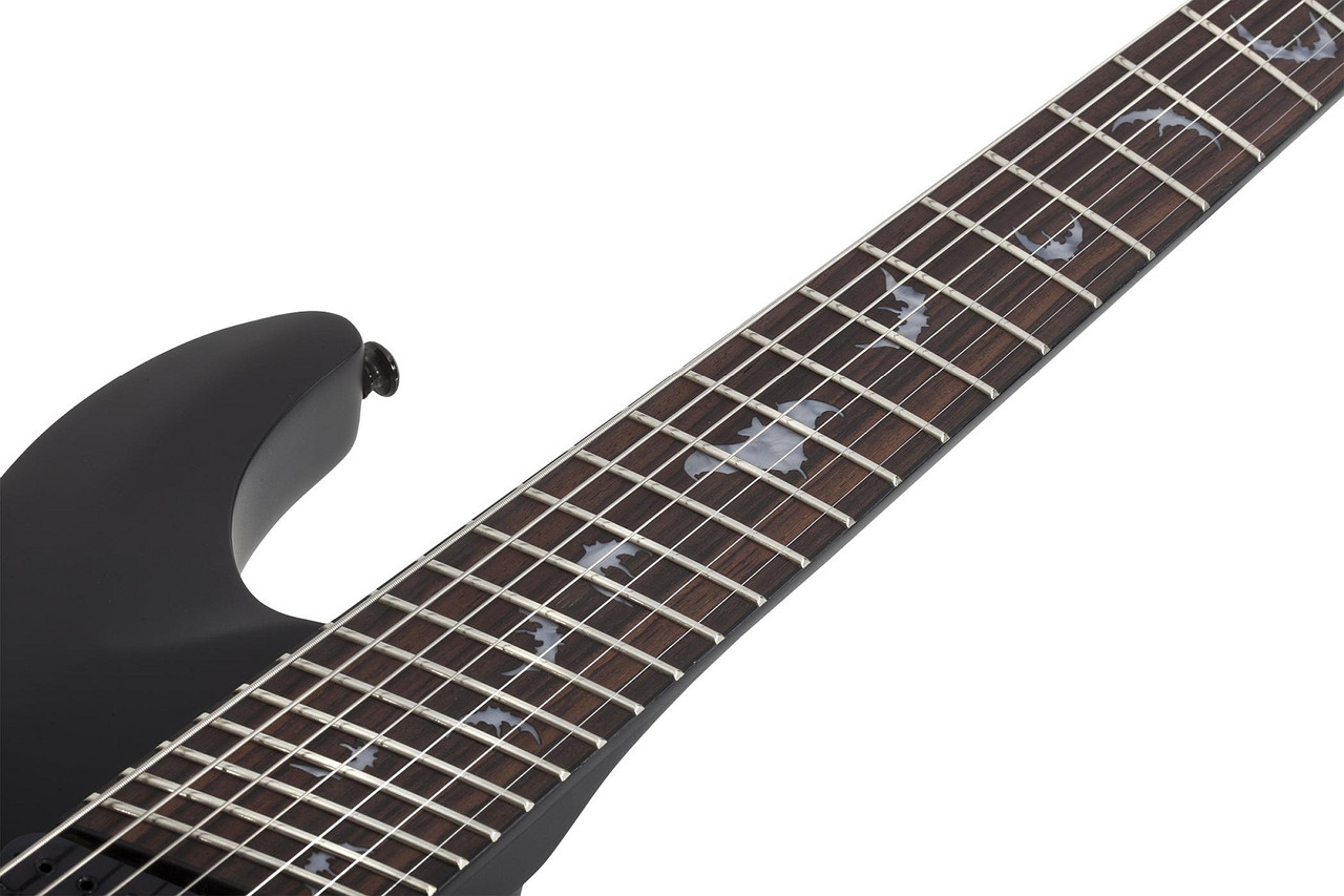 Schecter Damien-7 Multiscale - Satin Black (2476) | Musician Madness