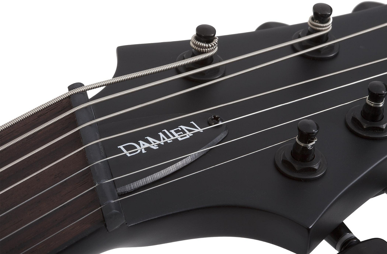 Schecter Damien-7 Multiscale - Satin Black (2476) | Musician Madness
