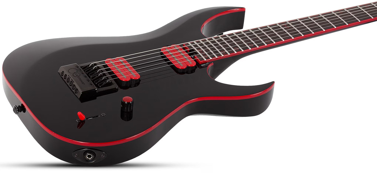 Schecter Sunset-6 ET Red Dawn Electric Guitar - Gloss Black (3892)