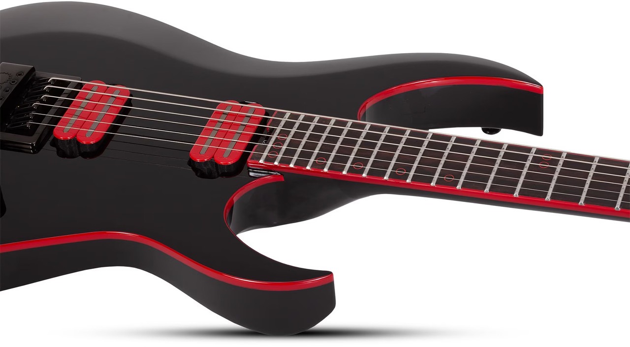 Schecter Sunset-6 ET Red Dawn Electric Guitar - Gloss Black (3892)