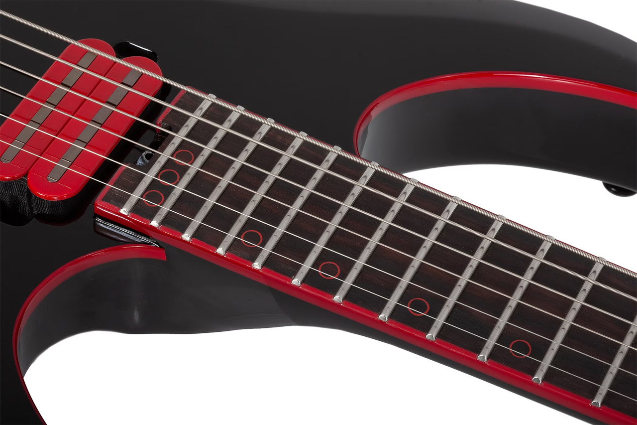 Schecter Sunset-6 ET Red Dawn Electric Guitar - Gloss Black (3892) | Musician Madness