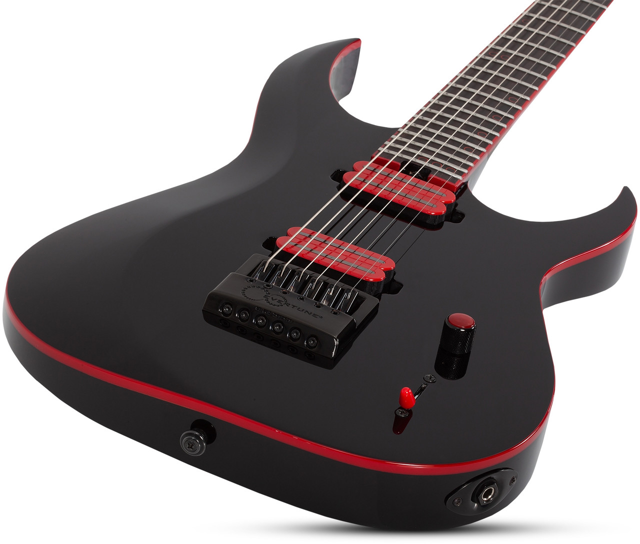 Schecter Sunset-6 ET Red Dawn Electric Guitar - Gloss Black (3892)