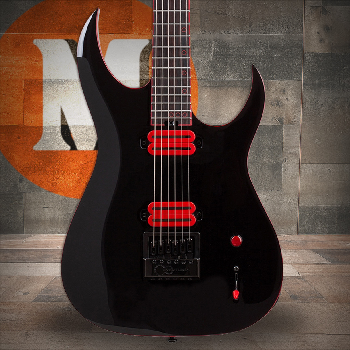 Schecter Sunset-6 ET Red Dawn Electric Guitar - Gloss Black (3892)