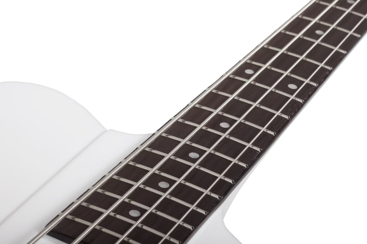 Schecter Simon Gallup Ultra Spitfire Electric Guitar - Gloss White with Red Lion graphic (2254)