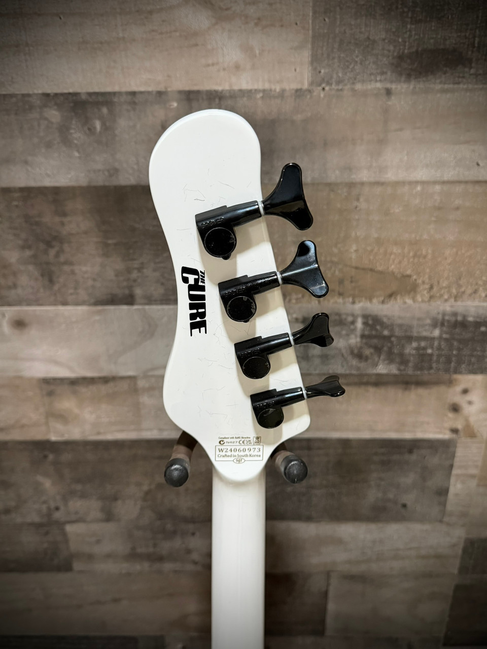 Schecter Simon Gallup Ultra Spitfire Bass Guitar - Gloss White