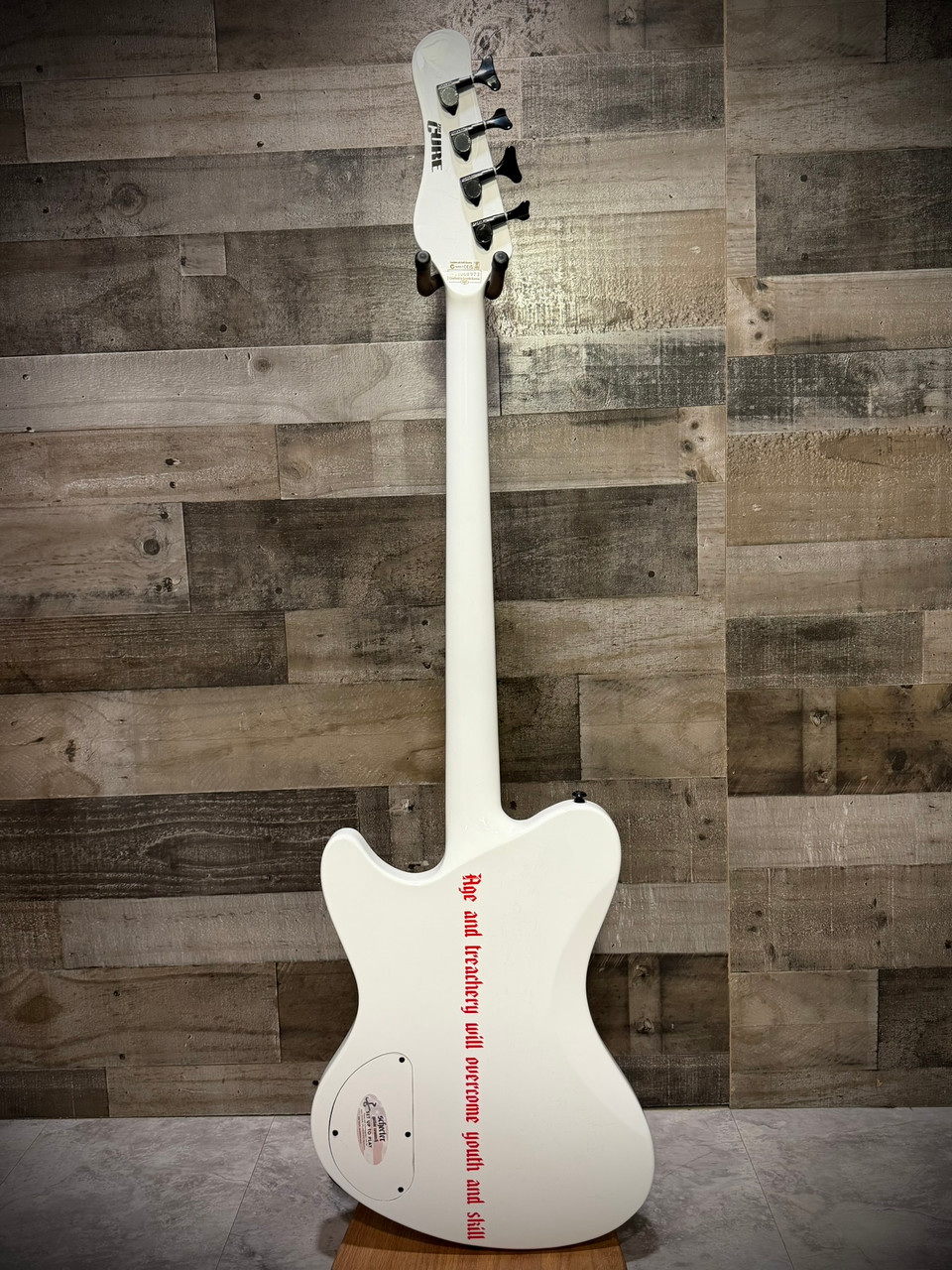 Schecter Simon Gallup Ultra Spitfire Bass Guitar - Gloss White
