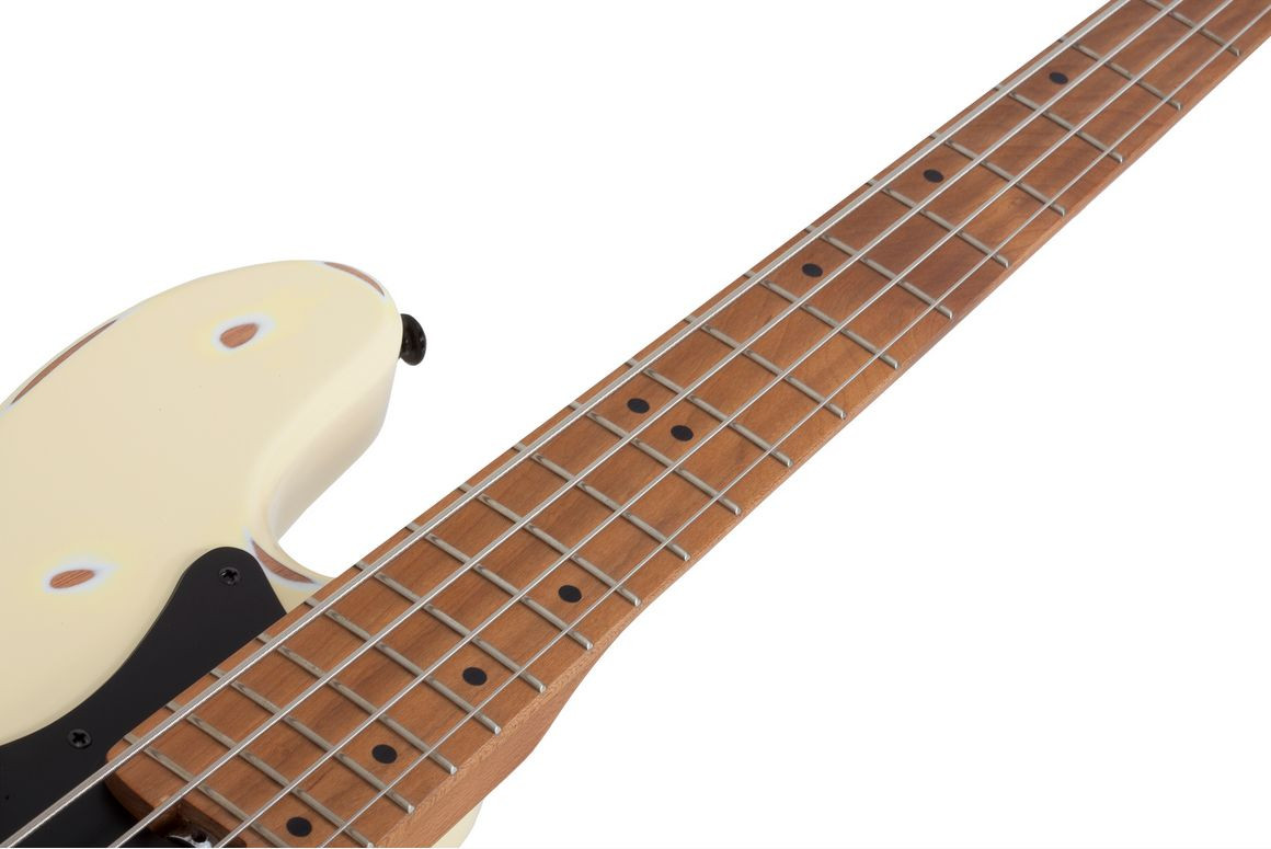 Schecter J-4 Sixx Electric Bass Guitar - Worn Ivory (355) | Musician Madness