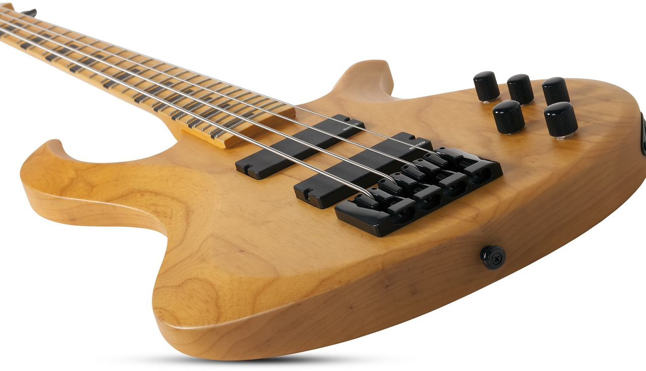 Schecter Riot-4 Session Bass Guitar - Aged Natural Satin (2852) | Musician Madness