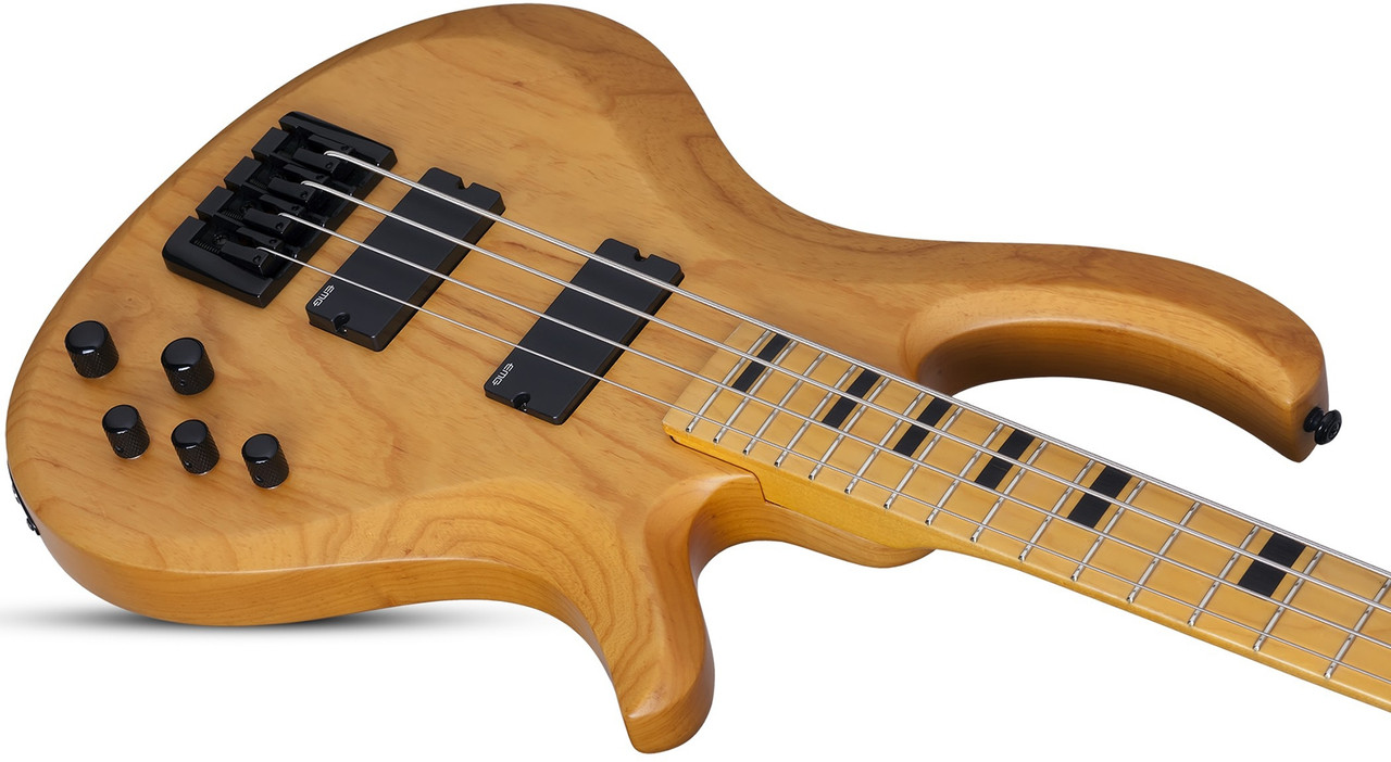 Schecter Riot-4 Session Bass Guitar - Aged Natural Satin (2852) | Musician Madness