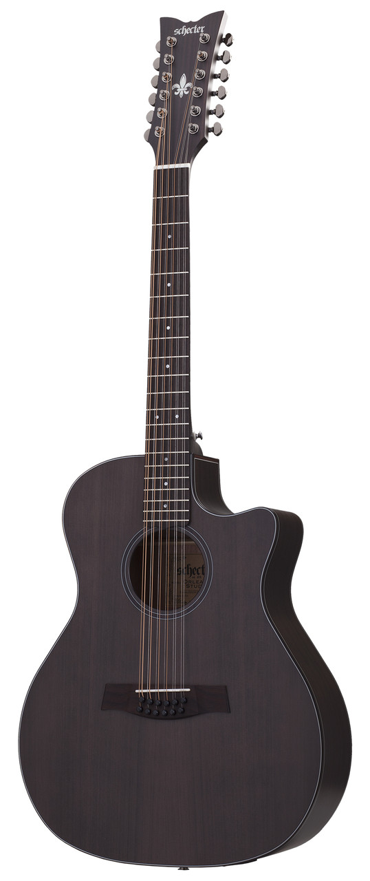 Schecter Orleans Studio-12 Acoustic - Satin See Thru Black (3714) | Musician Madness