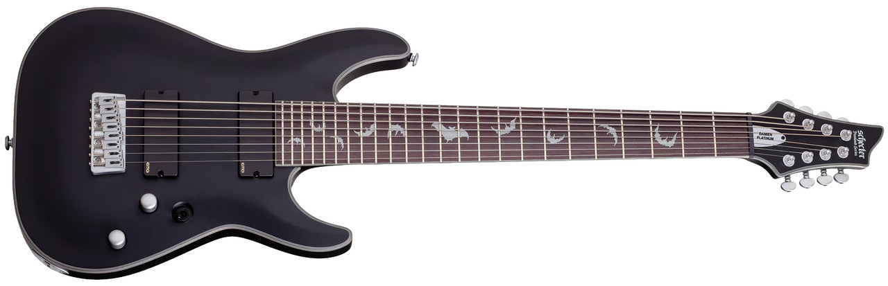 Schecter Damien Platinum-8 Electric Guitar - Satin Black (1187) | Musician Madness