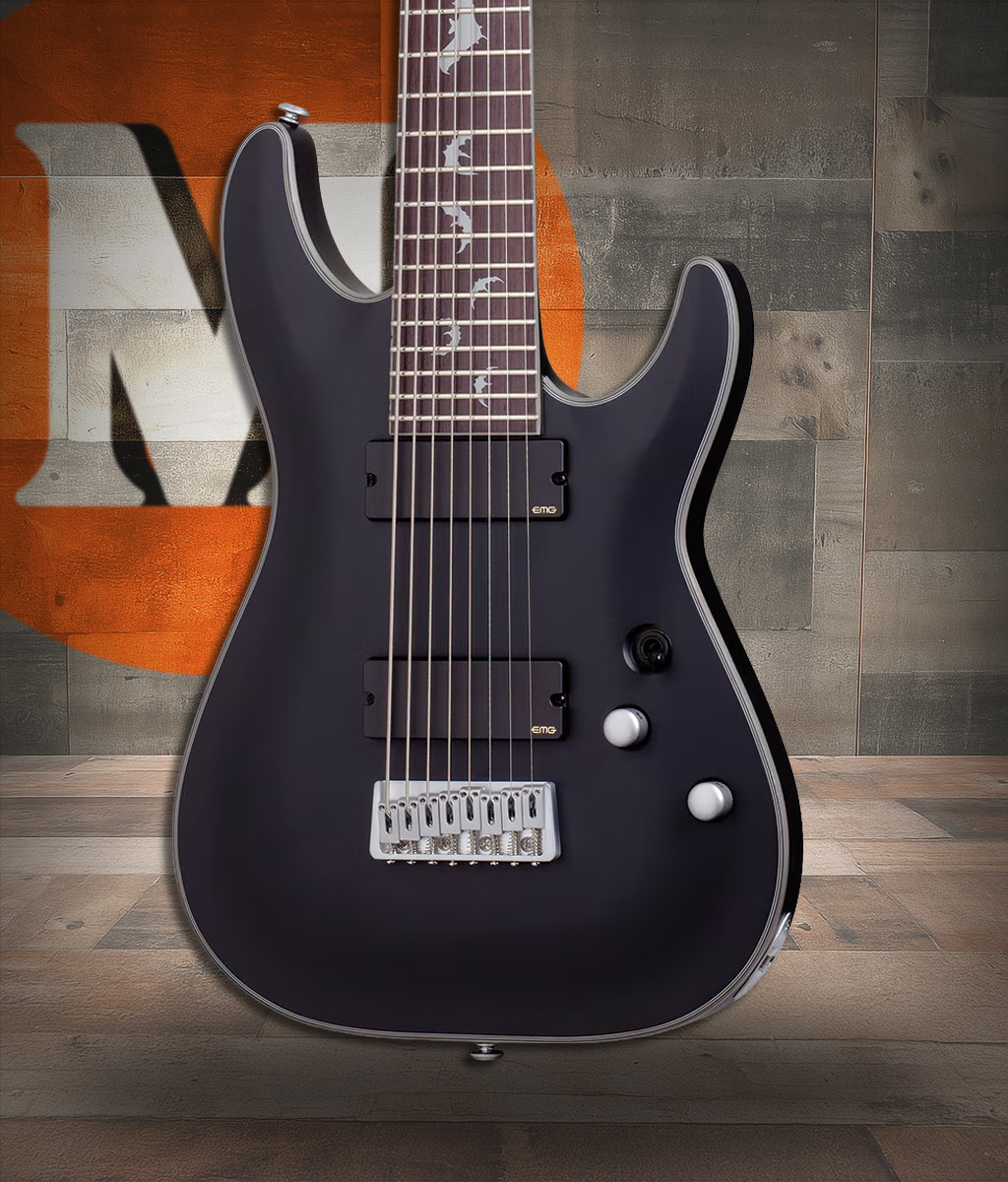 Schecter Damien Platinum-8 - Satin Black (1187)
