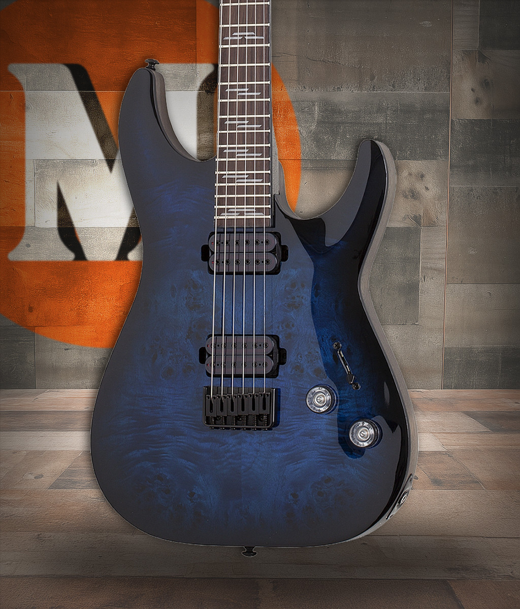 Schecter Omen Elite-6 - See Thru Blue Burst (2452) | Musician Madness