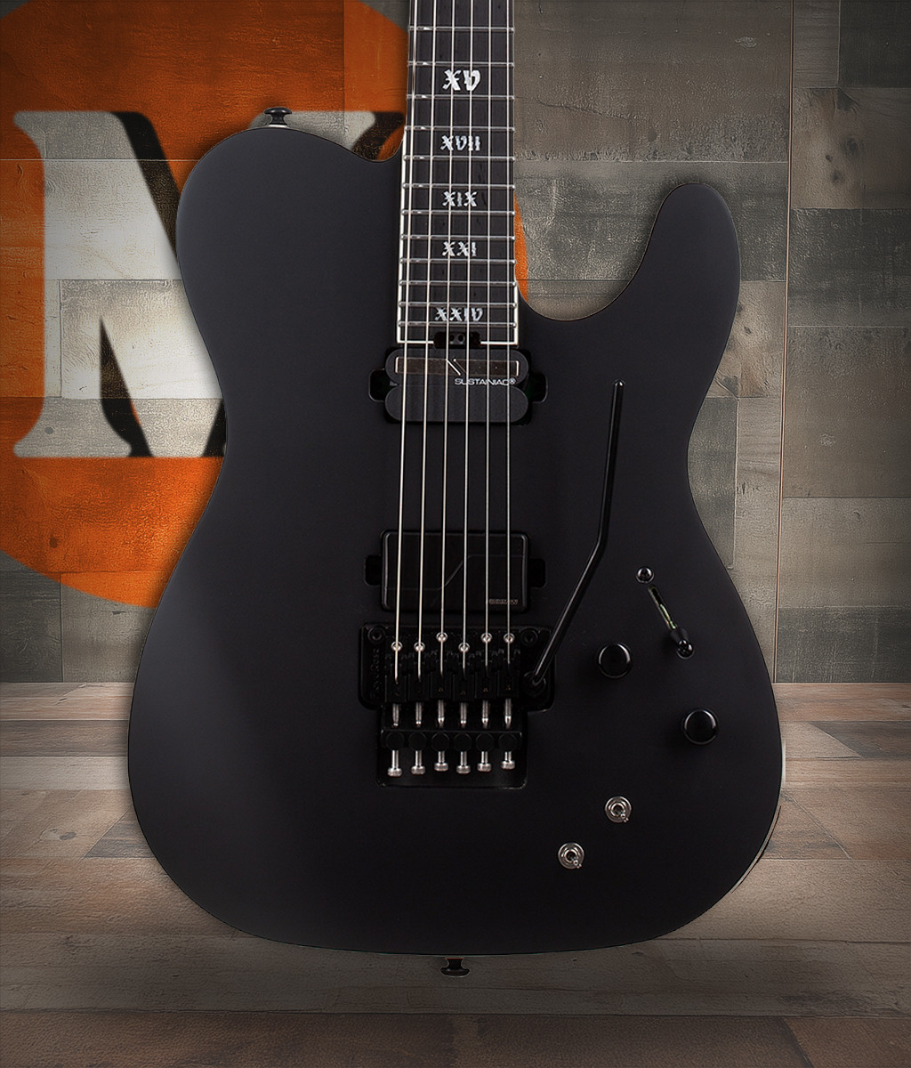 Schecter PT FR-S SLS Elite Evil Twin - Satin Black (1383) | Musician Madness