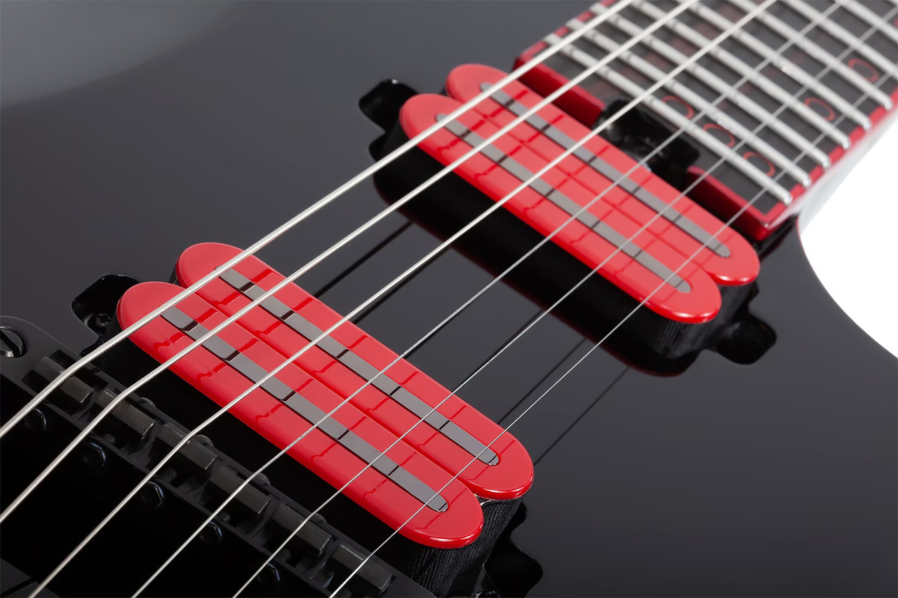 Schecter Sunset-6 Red Dawn Electric Guitar - Gloss Black (3890) | Musician Madness