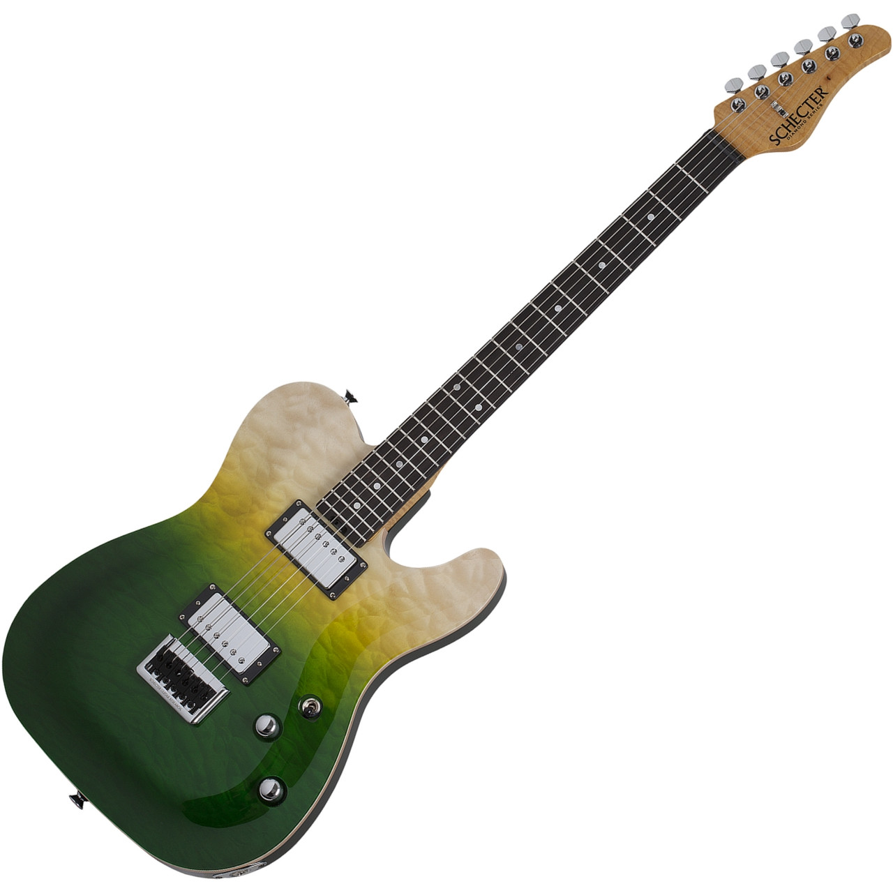 Schecter PT Classic w/ Case - Caribbean Fade Burst (7321)