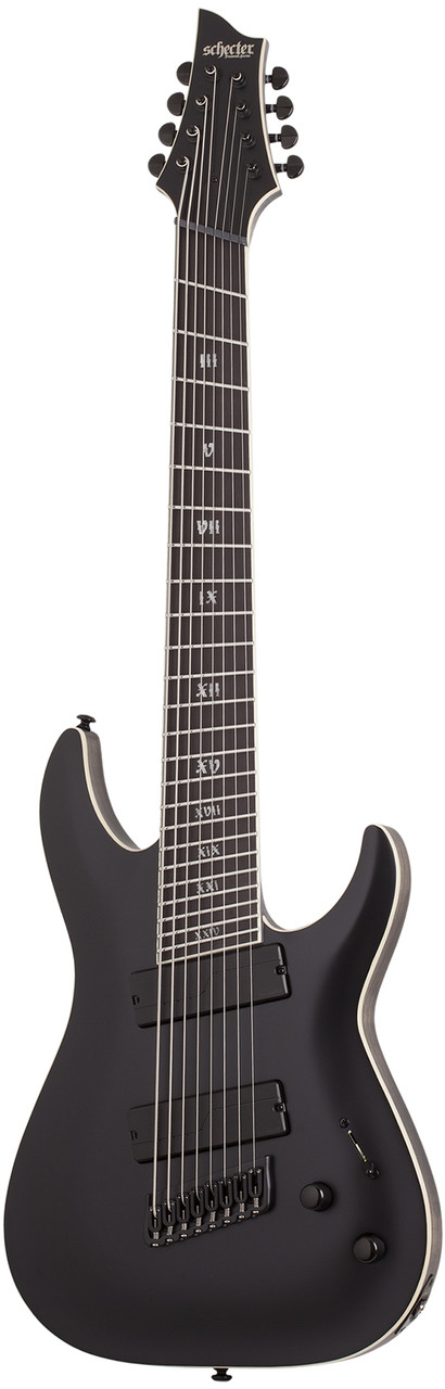Schecter C-8 MS SLS Elite Evil Twin - Satin Black (1368) | Musician Madness