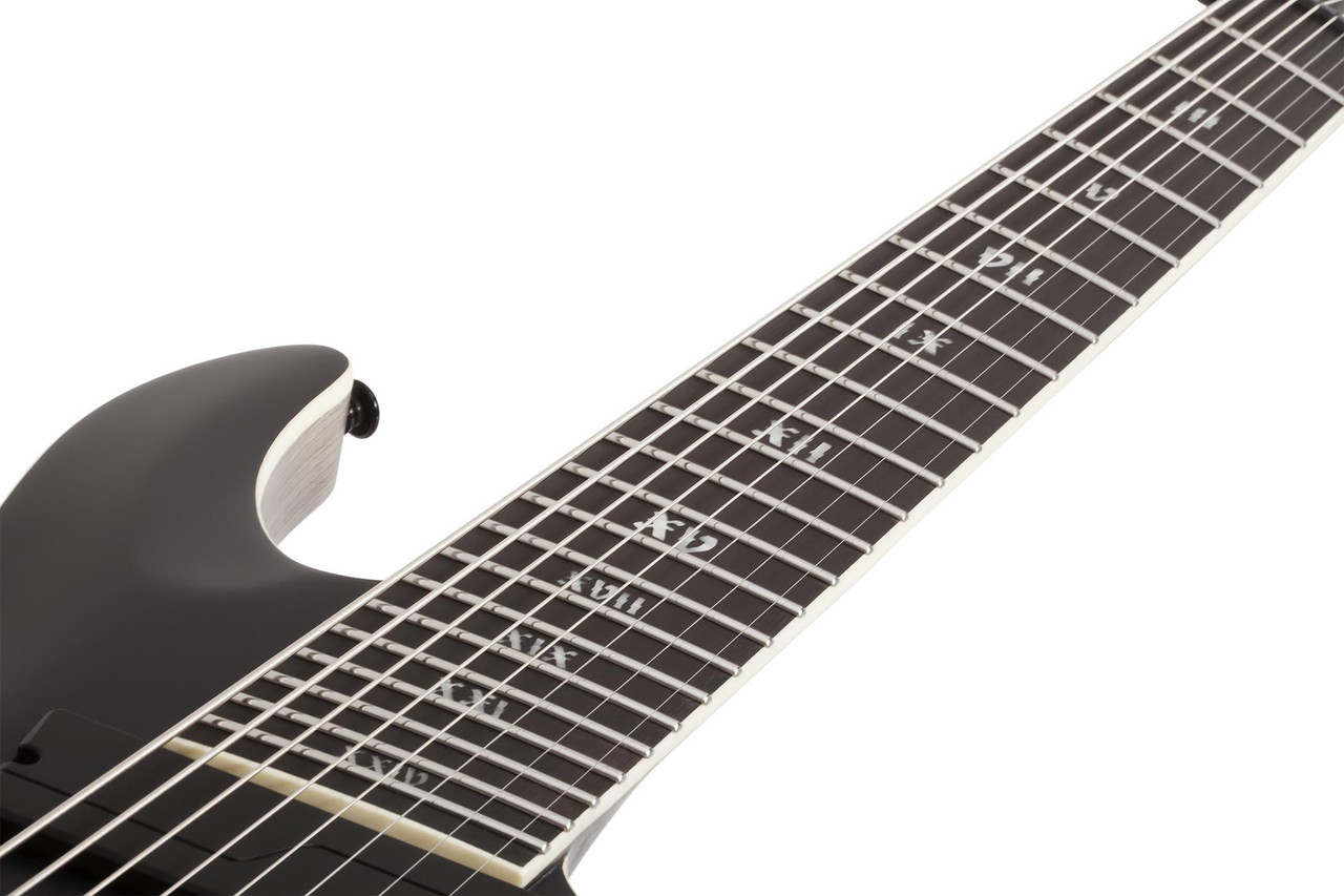 Schecter C-8 MS SLS Elite Evil Twin - Satin Black (1368) | Musician Madness