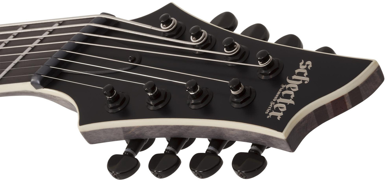 Schecter C-8 MS SLS Elite Evil Twin - Satin Black (1368