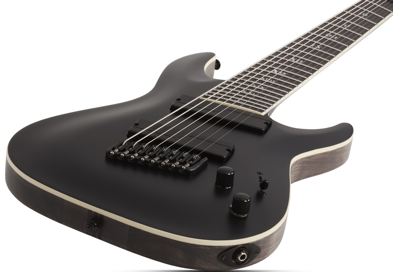Schecter C-8 MS SLS Elite Evil Twin - Satin Black (1368) | Musician Madness