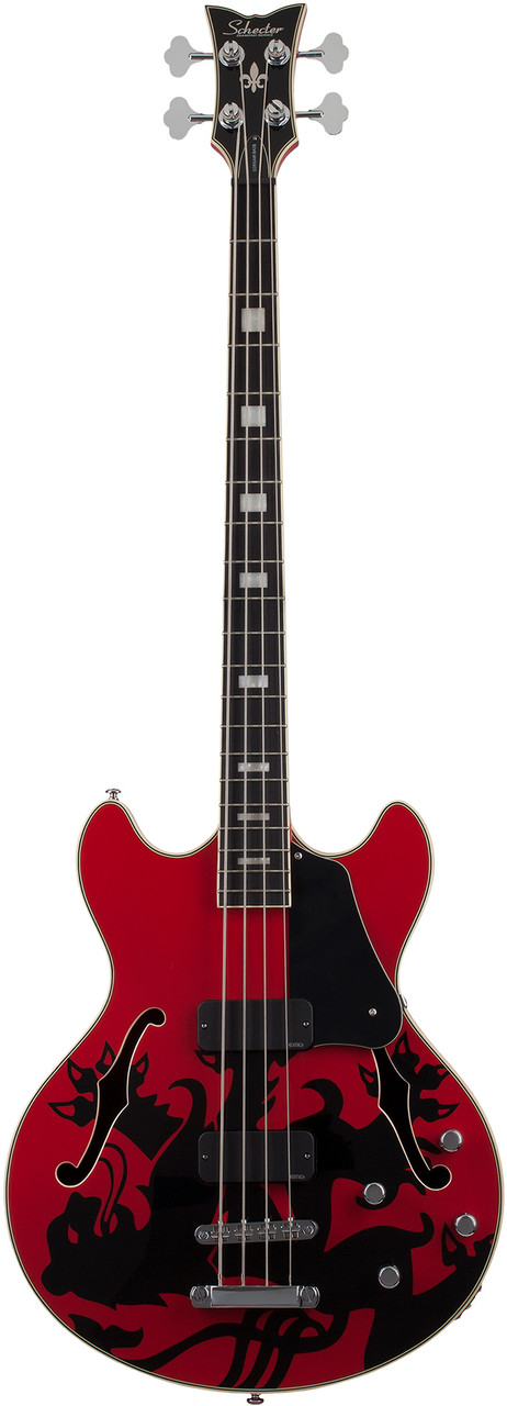 Schecter Simon Gallup Corsair Electric Guitar - Red (2240) | Musician Madness