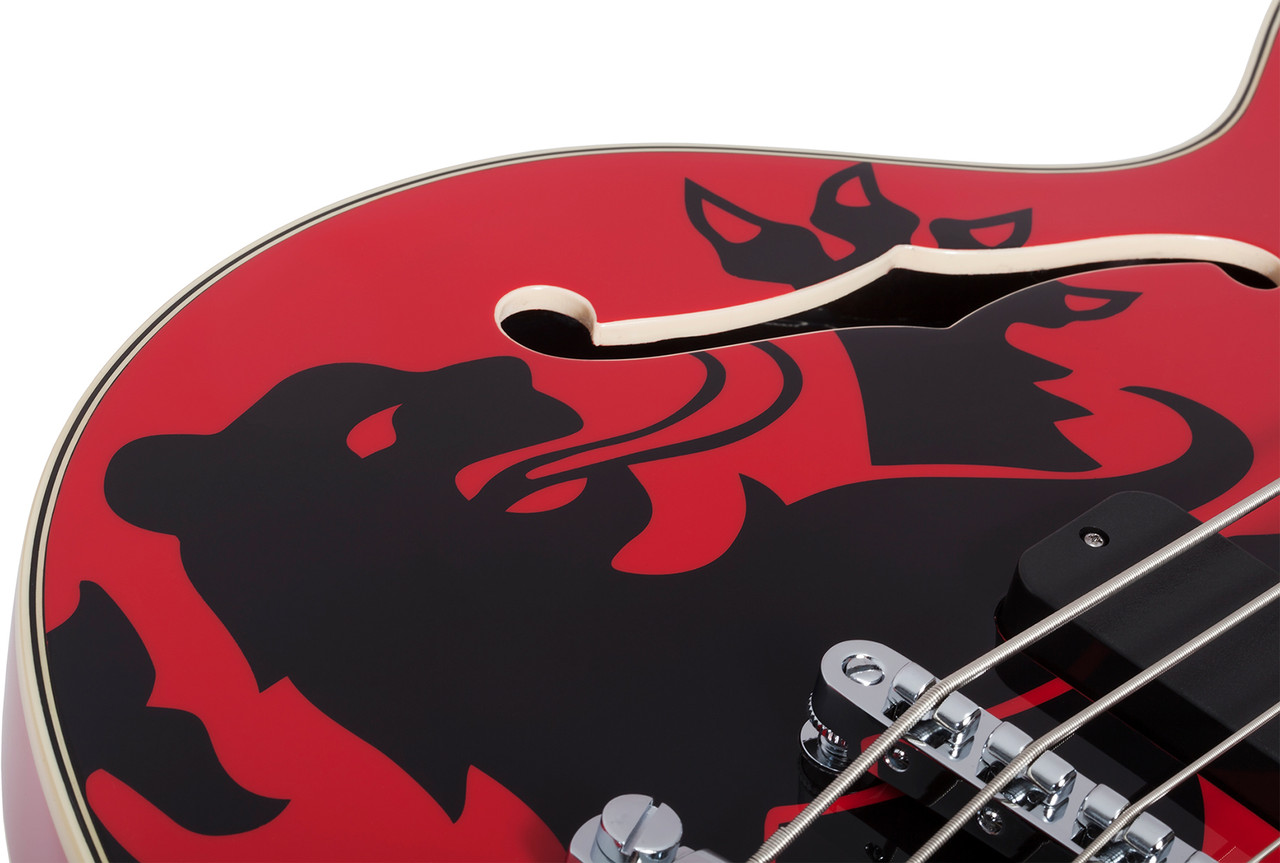 Schecter Simon Gallup Corsair Electric Guitar - Red (2240) | Musician Madness