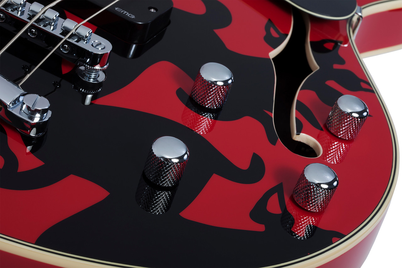 Schecter Simon Gallup Corsair Electric Guitar - Red (2240) | Musician Madness