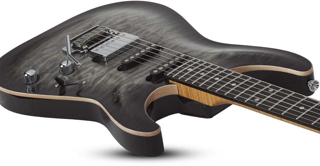 Schecter California Classic Electric Guitar w/ Case - Charcoal Burst (7302)