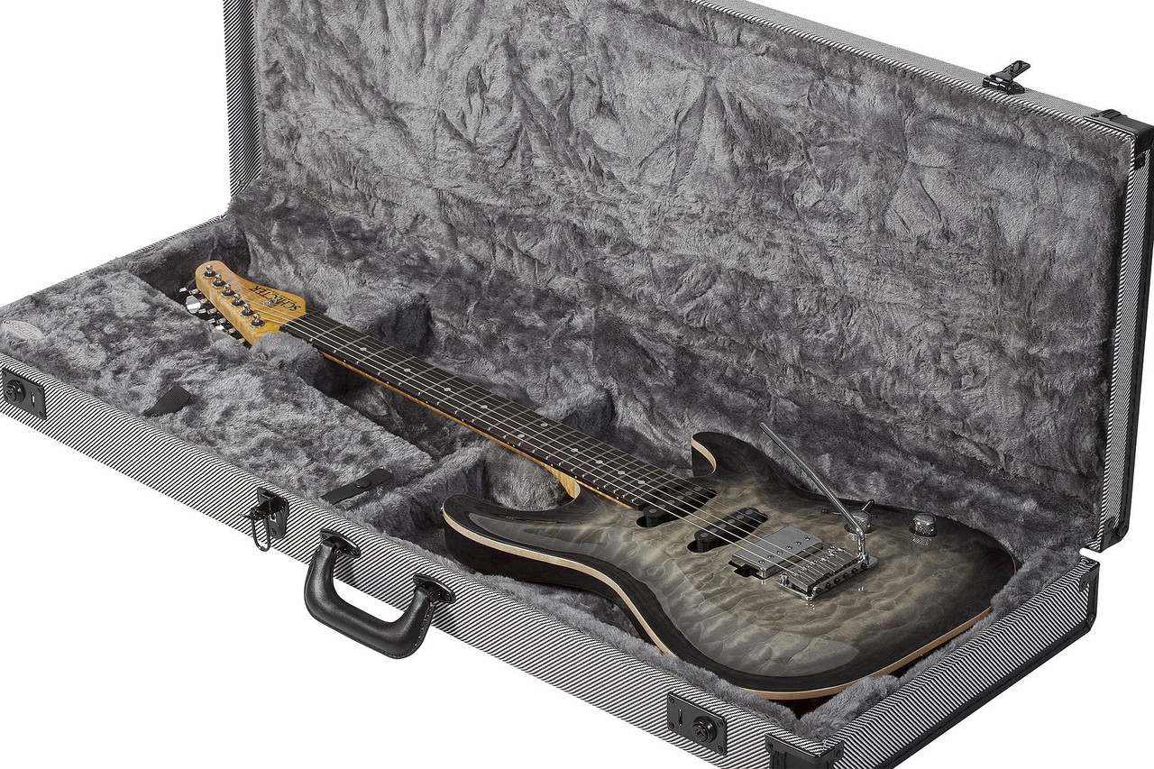 Schecter California Classic Electric Guitar w/ Case - Charcoal Burst (7302)