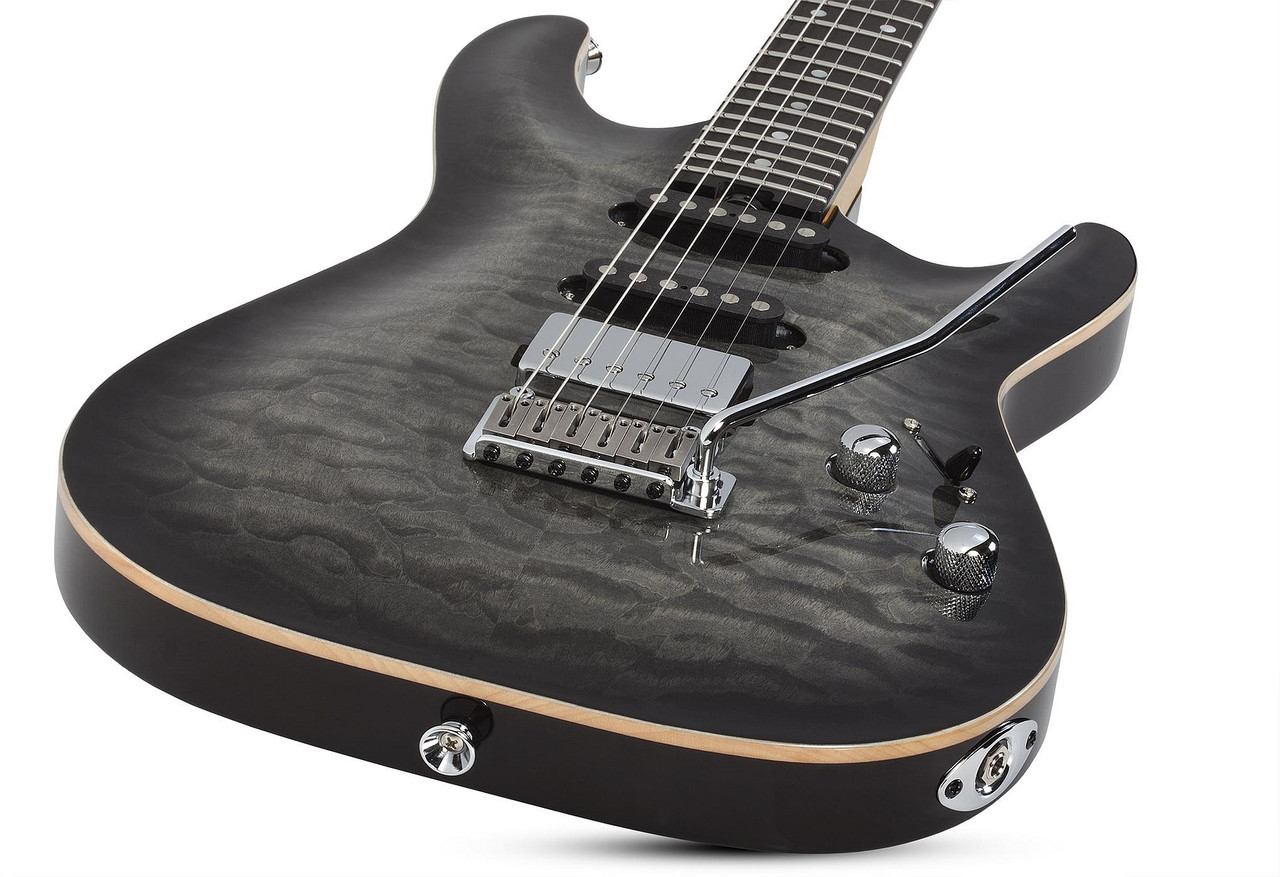 Schecter California Classic Electric Guitar w/ Case - Charcoal Burst (7302)