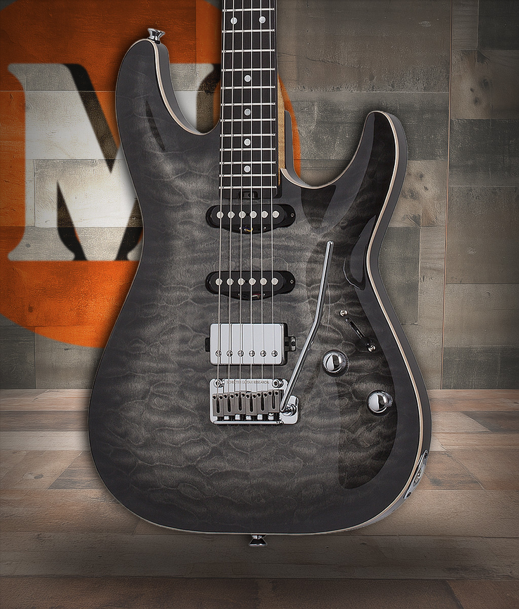 Schecter California Classic w/ Case - Charcoal Burst (7302)